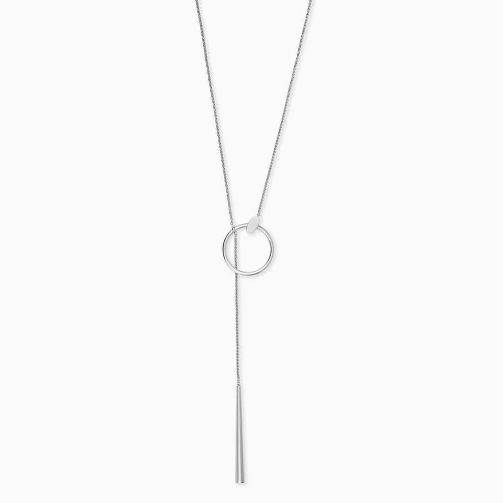 KS Tegan Y Necklace in Bright Silver